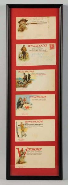 FRAMED SET OF 6 WINCHESTER COVERS.                