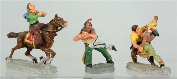 LOT OF 3: ITALIAN COMPOSITION WESTERN FIGURES.    
