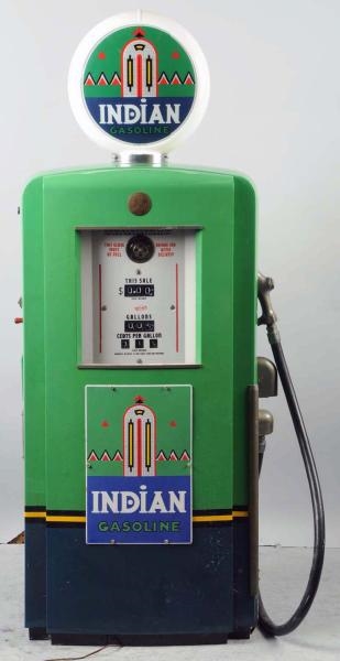 INDIAN GASOLINE GAS PUMP.                         