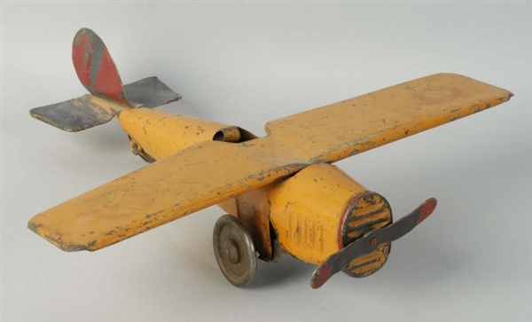 PRESSED STEEL AMERICAN MADE  AIRPLANE TOY.        