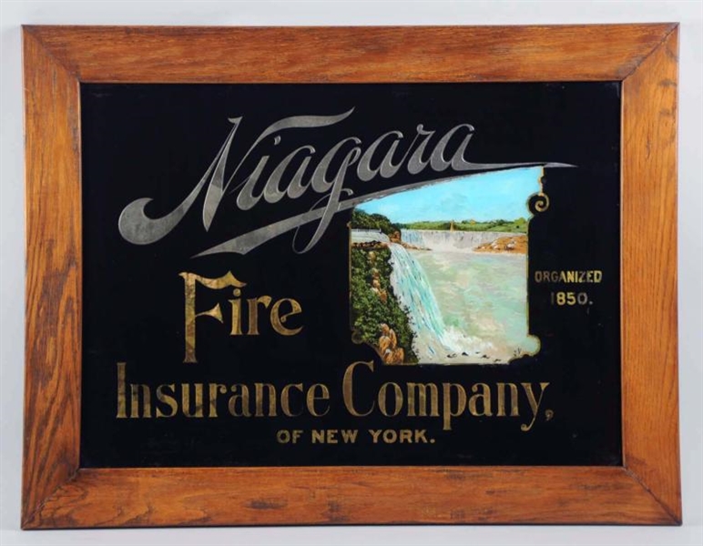 NIAGARA FIRE INSURANCE CO. ADVERTISING SIGN.      