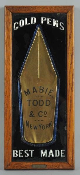 MABIE TODD & CO. NEW YORK FOUNTAIN TIP PEN SIGN.  