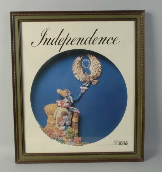 LOT OF 2: PAPER INDEPENDENCE INSURANCE PRINTS.    
