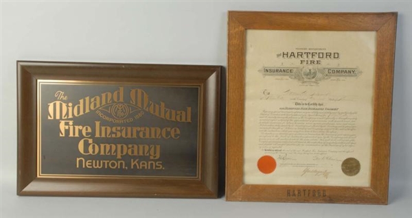 LOT OF 2: INSURANCE SIGNS.                        