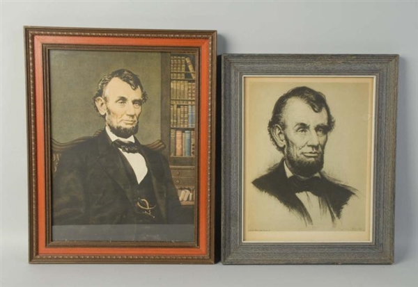 LOT OF 2: ABRAHAM LINCOLN INSURANCE PRINTS.       
