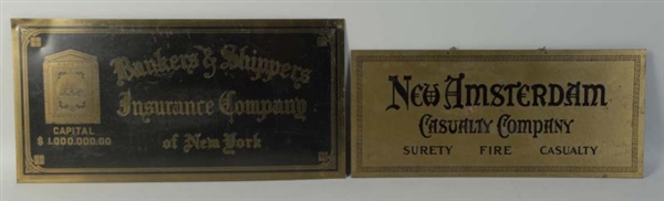 LOT OF 2: TIN INSURANCE SIGNS.                    