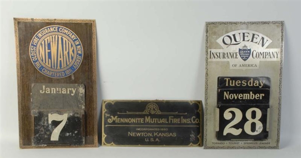 LOT OF 3: INSURANCE ITEMS.                        