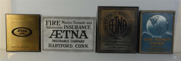 LOT OF 4: INSURANCE SIGNS.                        