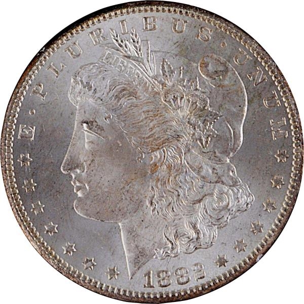 1882-CC SILVER DOLLAR.                            