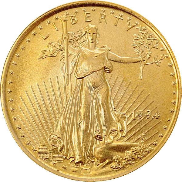 1994 1/4 OUNCE AMERICAN EAGLE GOLD COIN.          