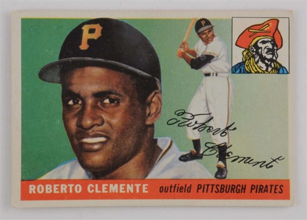 1955 TOPPS #164 CLEMENTE ROOKIE CARD.             