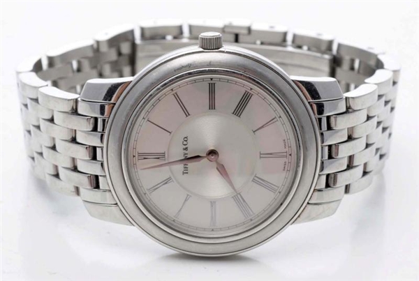 TIFFANY STAINLESS STEEL MENS WATCH.              
