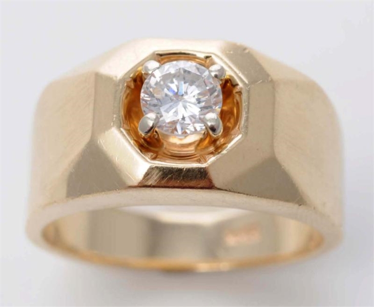 14K Y. GOLD DIAMOND RING.                         