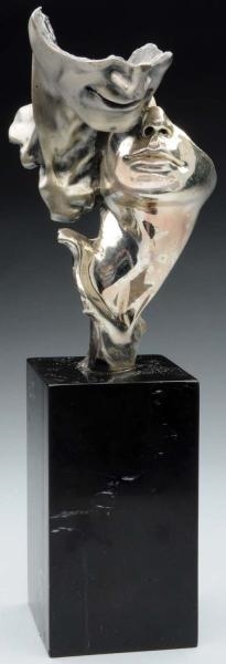 MODERNIST SILVER SCULPTURE, THE LOVERS.           