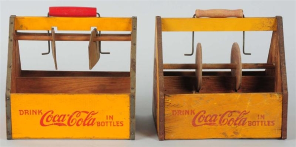 LOT OF 2: 1940S COCA-COLA WOOD CARRIERS.          