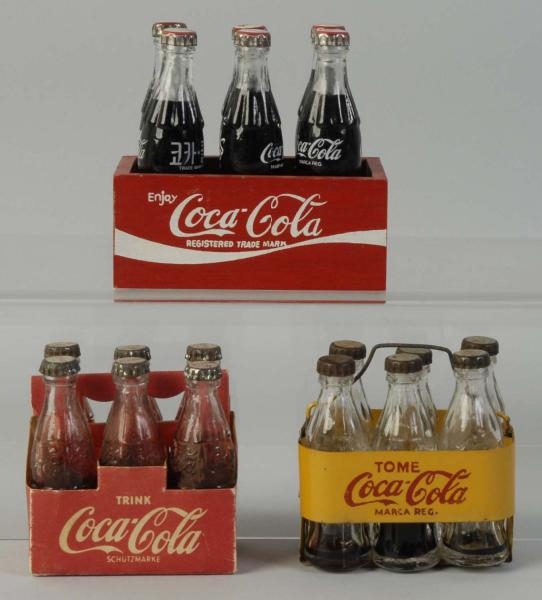 LOT OF 3: SMALL COCA-COLA 6-PACK CARRIERS.        