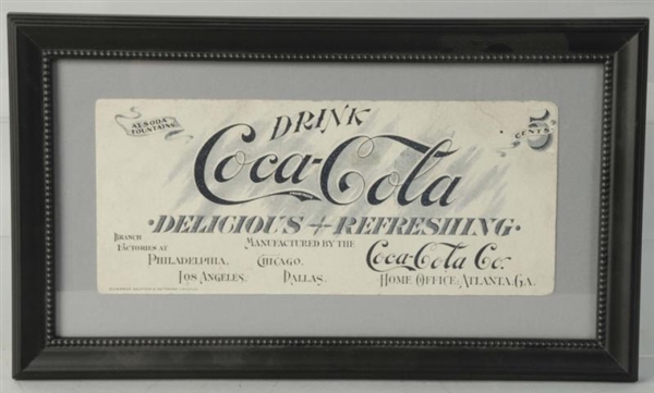 C.1904 COCA-COLA INK BLOTTER.                     