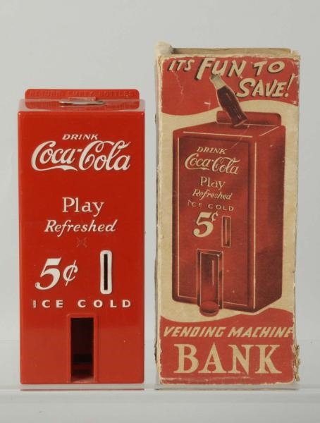 1950S MARX COCA-COLA TOY BANK WITH BOX.           