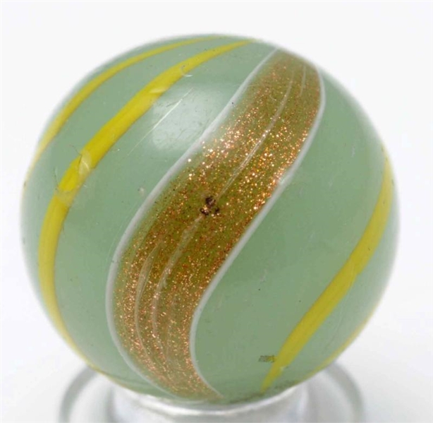 GREEN BANDED LUTZ MARBLE.                         