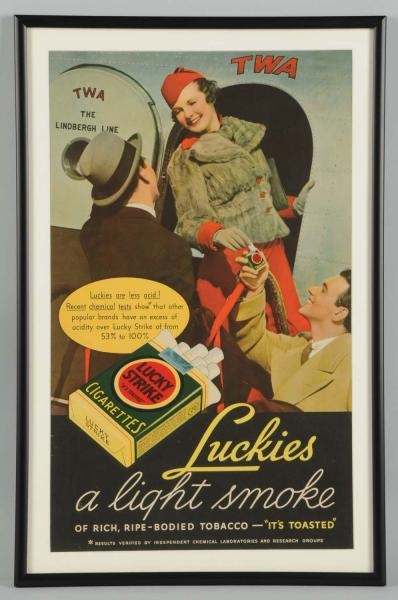 1940S LUCKY STRIKE PAPER POSTER.                  
