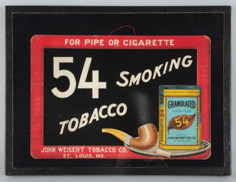 CARDBOARD 54 SMOKING TOBACCO SIGN.                