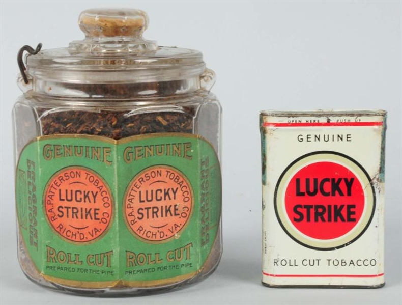 LOT OF 2: LUCKY STRIKE TOBACCO PIECES.            