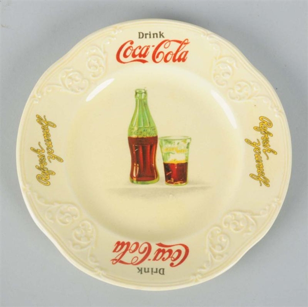 1930S COCA-COLA CHINA SANDWHICH PLATE.            