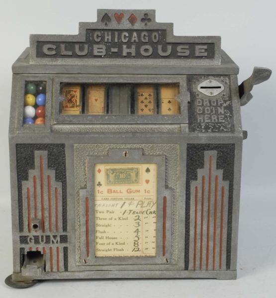 CHICAGO CLUB HOUSE 1-CENT COIN-OP.                