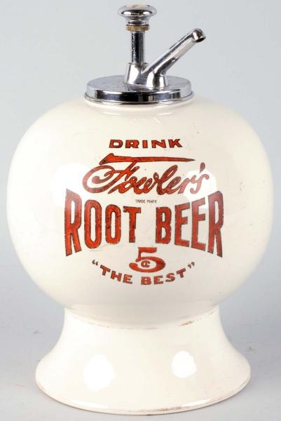 FOWLERS ROOTBEER SYRUP DISPENSER.                 