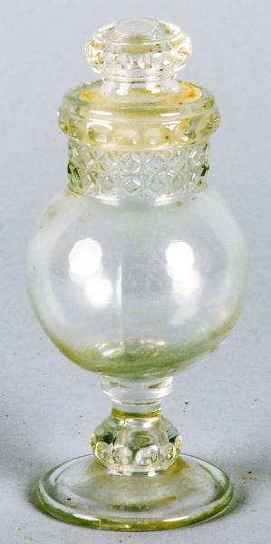 SALESMAN SAMPLE DAKOTA GLASS CANDY JAR.           