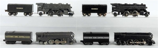 LOT OF 4: LIONEL ENGINES WITH TENDERS.            