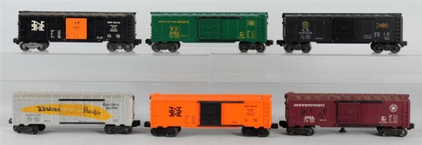 LOT OF 6: LIONEL BOXCARS.                         