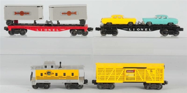LOT OF 4: LIONEL TRAINS IN BOXES.                 