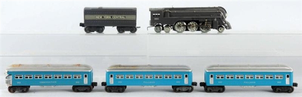 LIONEL NO.221 ENGINE & TENDER WITH 3 CARS 4 BOXES 