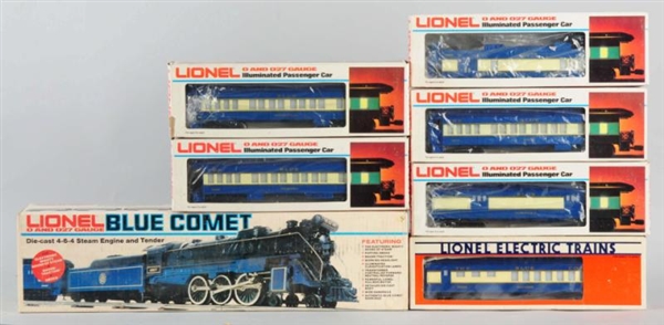 LIONEL BLUE COMET PASSENGER TRAIN SET.            