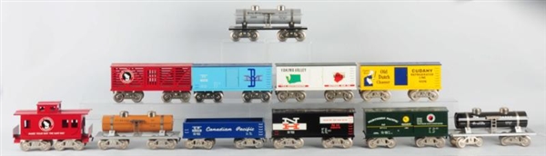 LOT OF 11: MCCOY TRAIN SET WITH BOXES.            