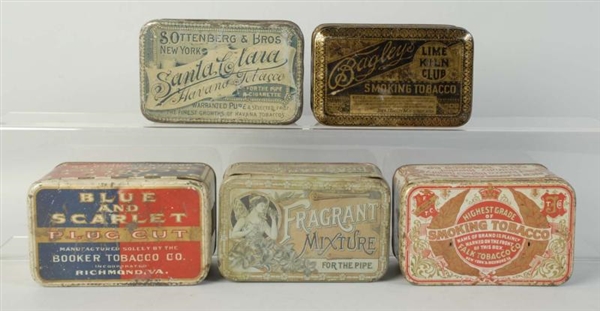 Lot Detail - Lot Of 5: Tobacco Tins.