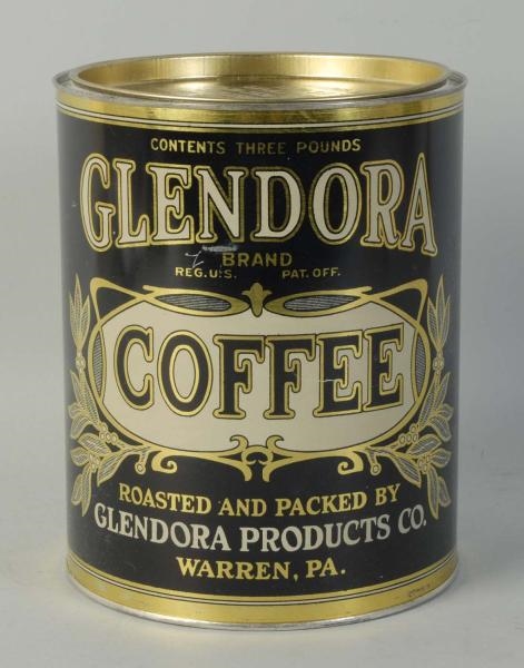 GLENDORA 3-POUND COFFEE TIN.                      