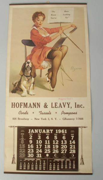 1961 HOFMANN & LEAVY ADVERTISING CALENDAR.        