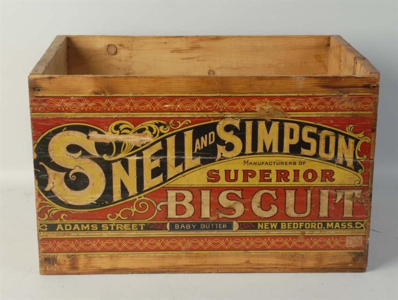 SNELL & SIMPSON WOOD CRATE.                       