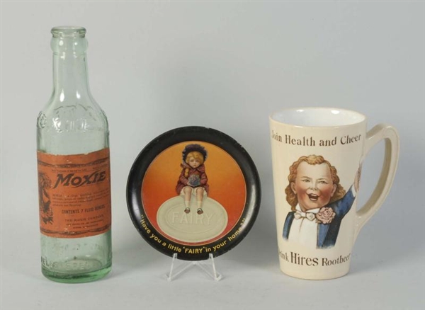 LOT OF 3: SODA RELATED ITEMS.                     