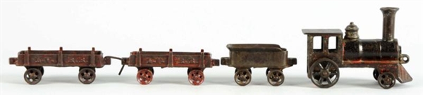 EARLY CAST IRON FREIGHT TRAIN SET AMERICAN MADE.  