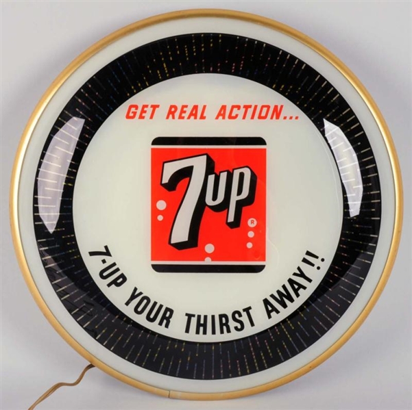 1950S 7UP ILLUSION MOTION LIGHTED SIGN.           