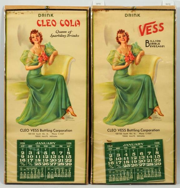 CLEO COLA & VESS 1938 CALENDARS.                  