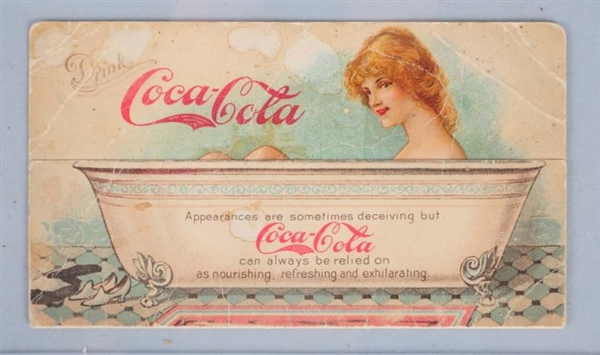 1907 COCA-COLA FOLDING TRADE CARD.                