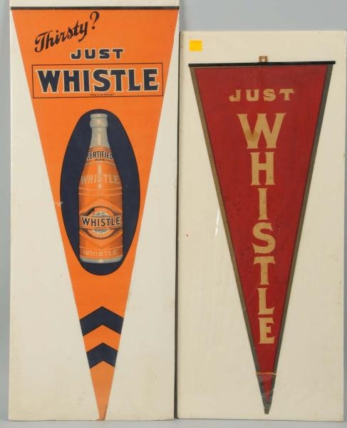 LOT OF 2: WHISTLE PAPER PENNANTS.                 