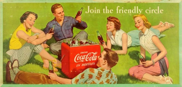 1954 TWO SIDED COCA-COLA POSTER.                  