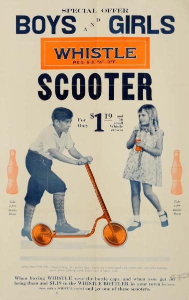 1920S-30S WHISTLE SCOOTER PREMIUM POSTER.         