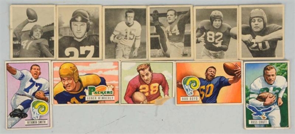 LOT OF 11: 1948 & 1951 BOWMAN FOOTBALL CARDS.     