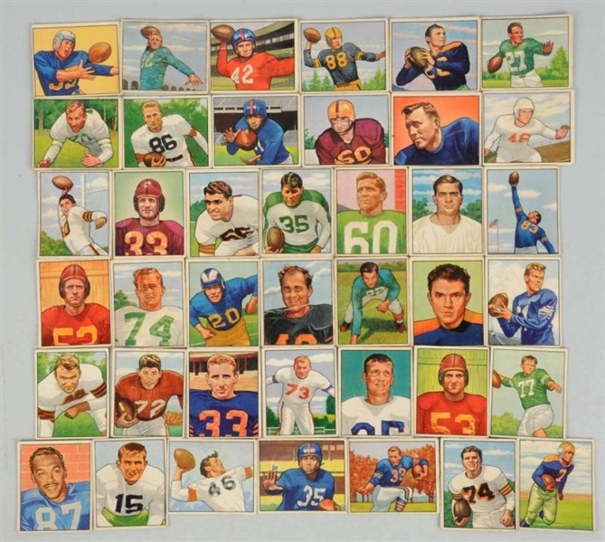 LOT OF 40+ BOWMAN FOOTBALL CARDS.                 